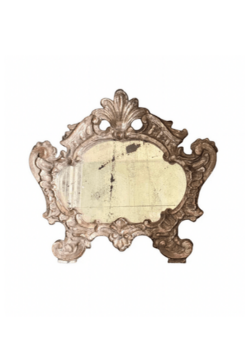 Beautiful 18th C Silver Gilt Italian Mercury Mirror