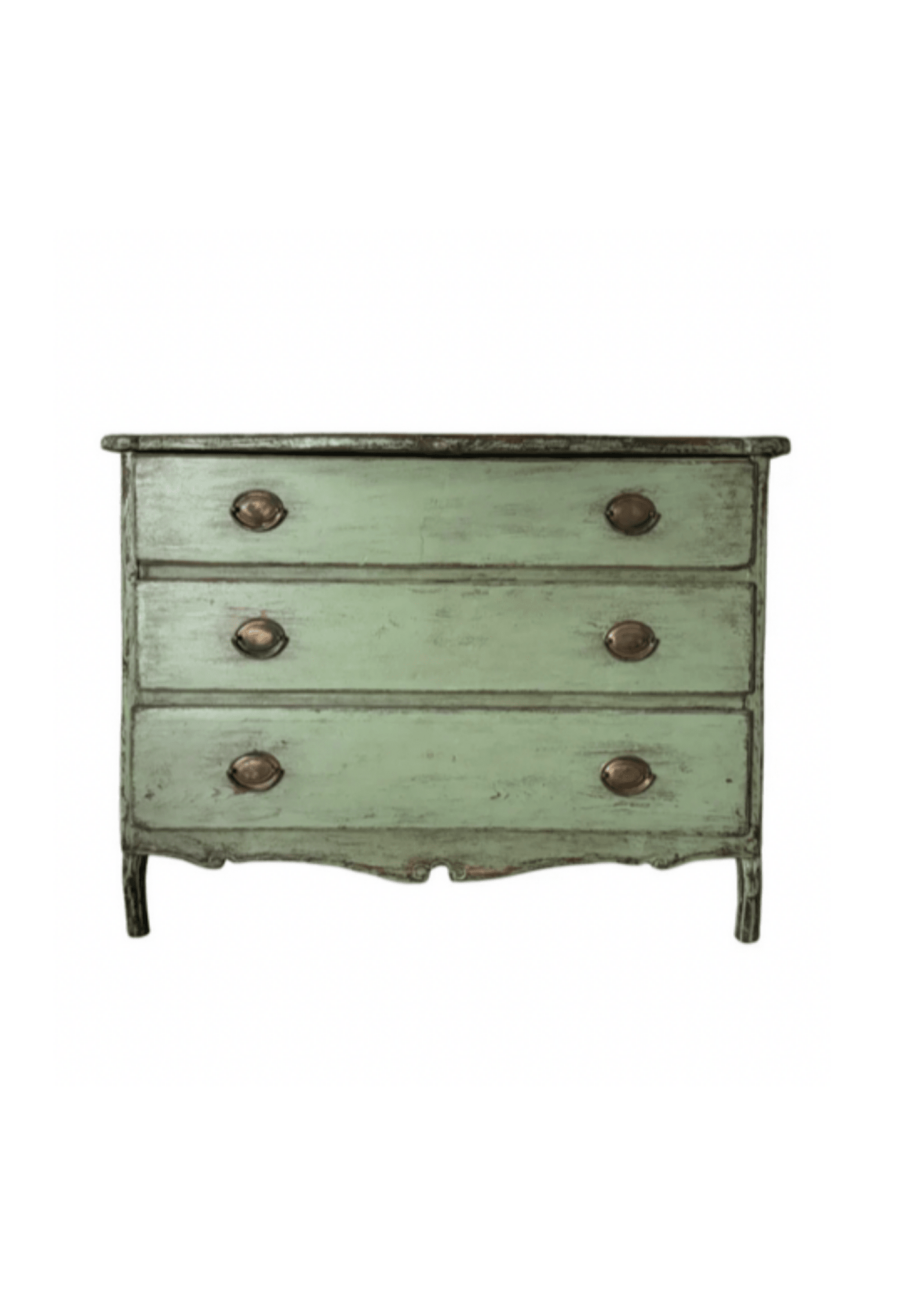 1880s  Swedish Baroque Commode in Verdant Green