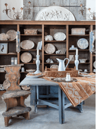 18th c Folk Art Swedish Hinged Hall Chairs