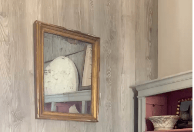 18th C. French Framed Mirror With Carved Details