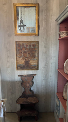 18th C. French Framed Mirror With Carved Details