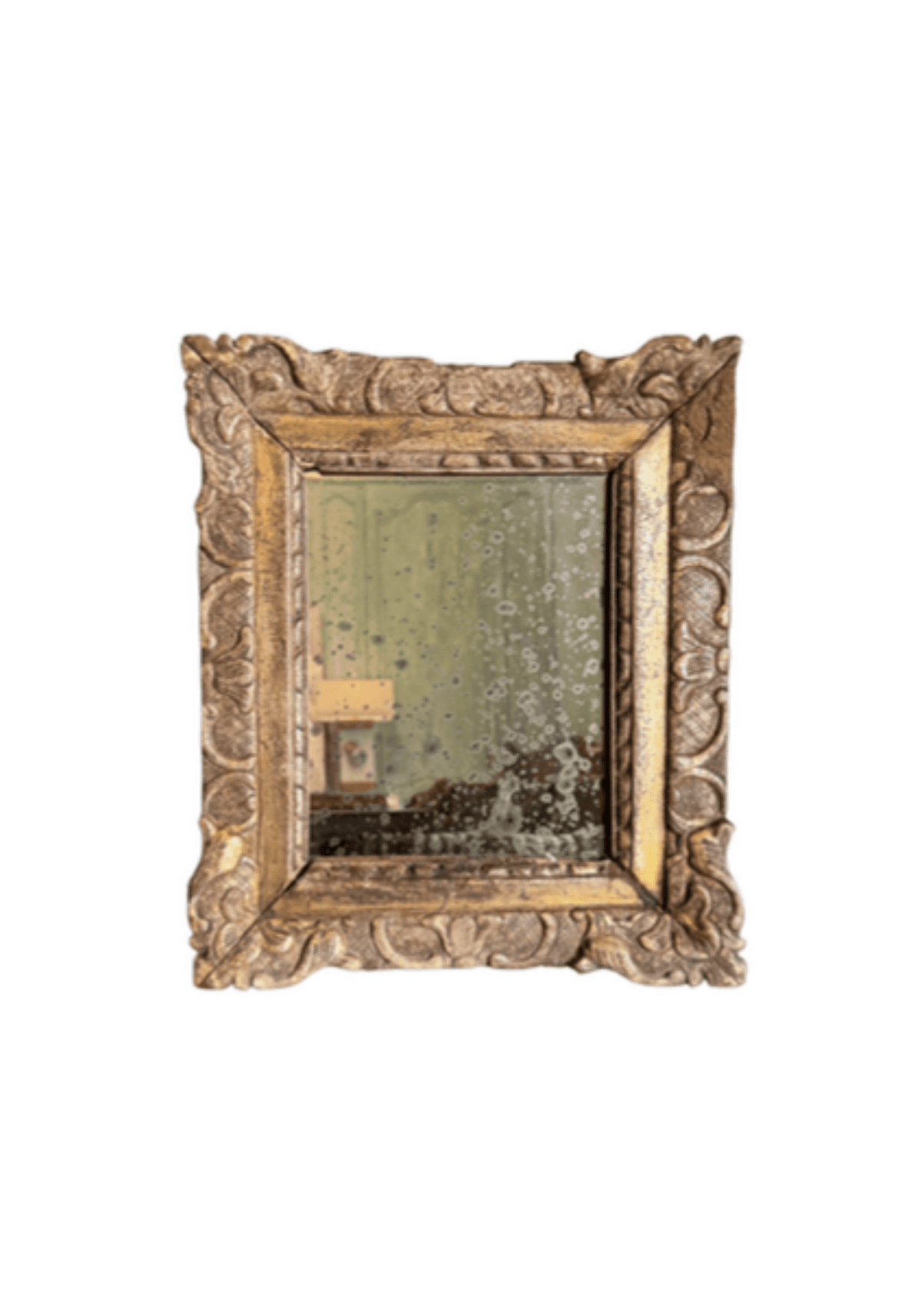 French 18th C Hand Carved Gilt Frame With New Mirror