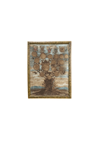 18th C Pair of Hand-Painted Family Tree with Heraldic Crests