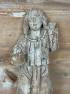 18th C. Wood Statue of Saint
