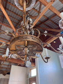 1930 French Crystal and Gilt Chandelier