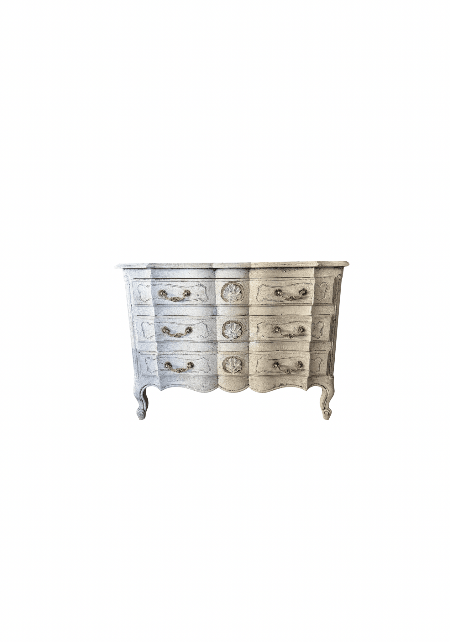 19th C. French Commode, Whitewashed