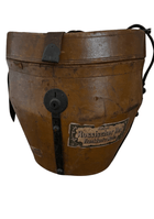 19th C French Leather Hat Box, Large