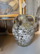 19th C French Walnut Oil Jug in Pale Green