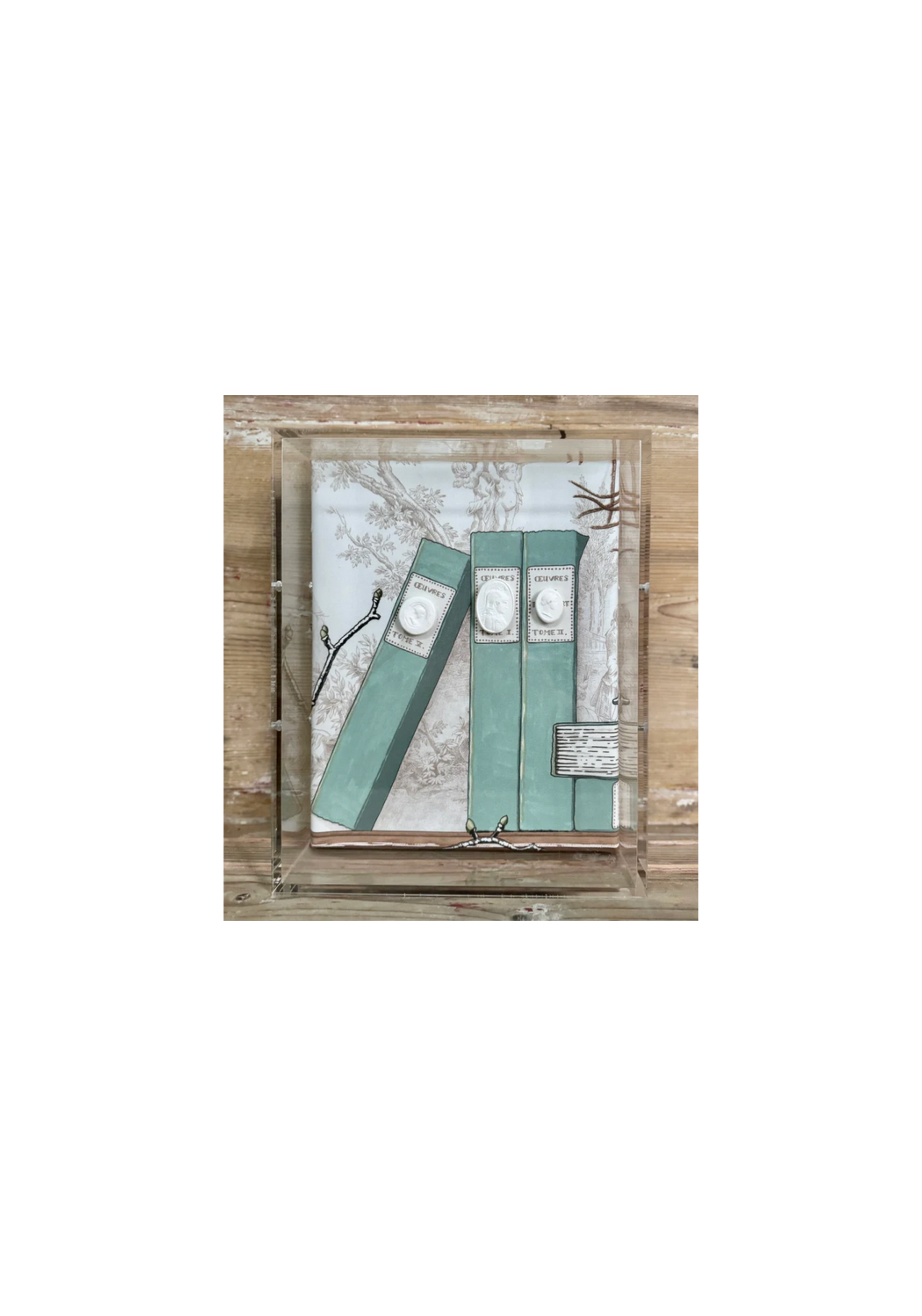 Framed Intaglio Shadowbox on Manuel Canovas Fabric