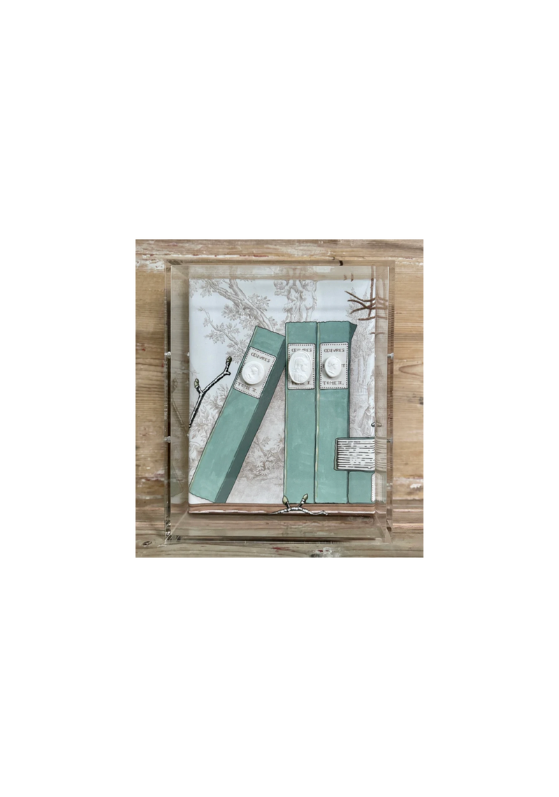 Framed Intaglio Shadowbox on Manuel Canovas Fabric