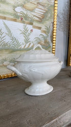 Vintage French Ironstone Tureen With Harvest Motif
