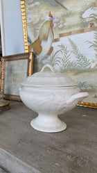 Vintage French Ironstone Tureen With Harvest Motif