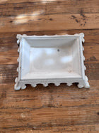 Vintage French White Enameled Crachoir