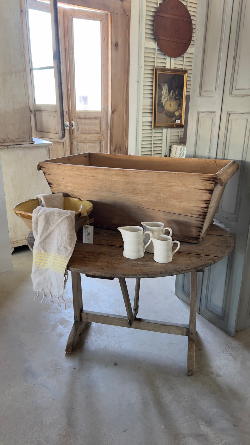 Antique French Vendange Folding Table, V-Shaped Base