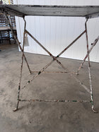 Antique French White Folding Garden Table