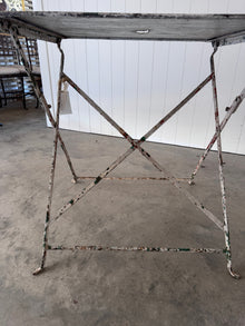 Antique French White Folding Garden Table