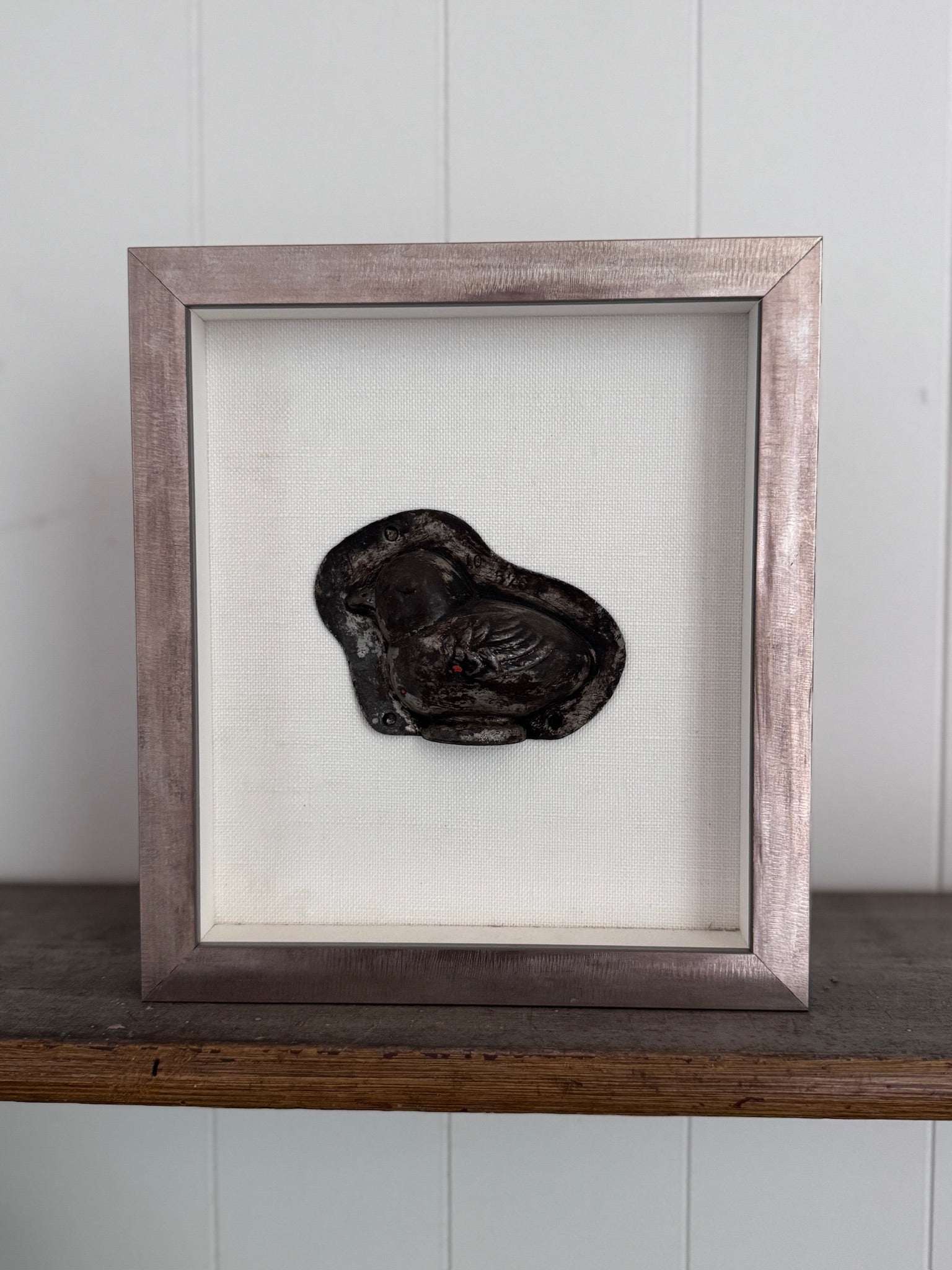 Framed Antique Belgian Chocolatier Chick Mold