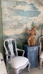 Vintage Swedish Nightstand, Midnight Patina