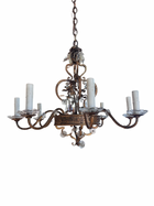 1930 French Crystal and Gilt Chandelier