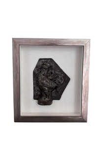 Framed Antique Belgian Chocolatier Rooster Mold