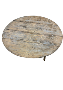 Antique French Vendange Folding Table, V-Shaped Base