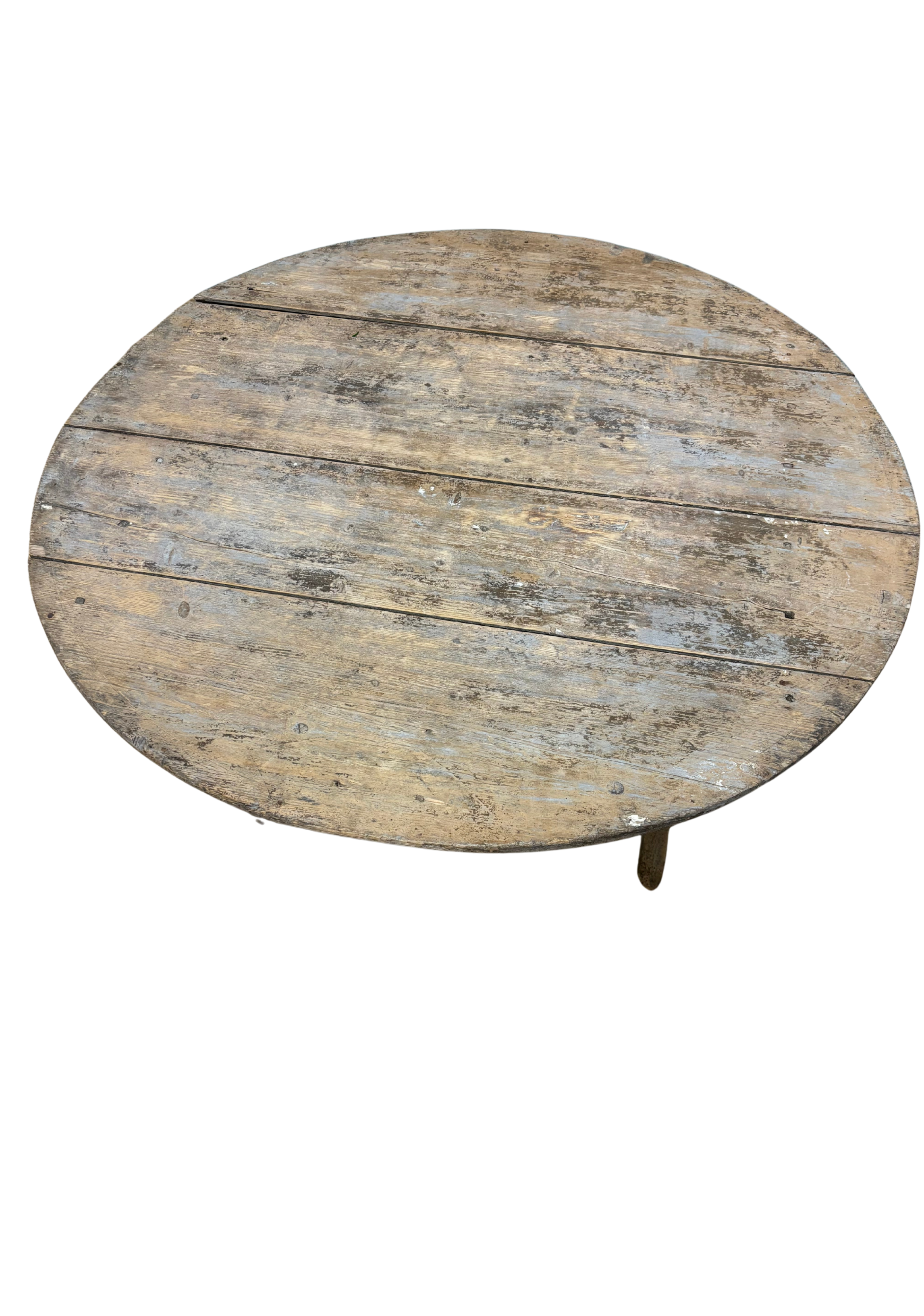 Antique French Vendange Folding Table, V-Shaped Base