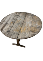 Antique French Vendange Folding Table, U-Shaped Base