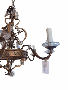 1930 French Crystal and Gilt Chandelier