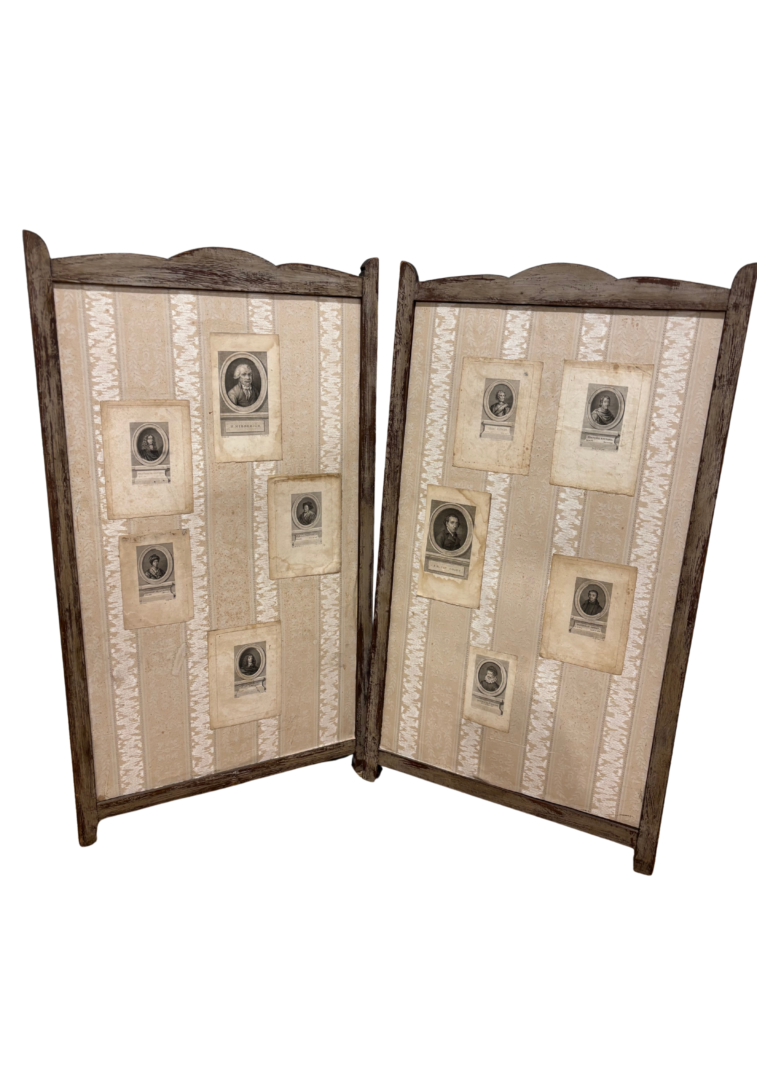 Antique Belgian Decoupage Screen Panel,