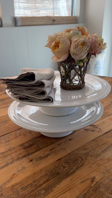Vintage Belgian Ironstone Cakestands