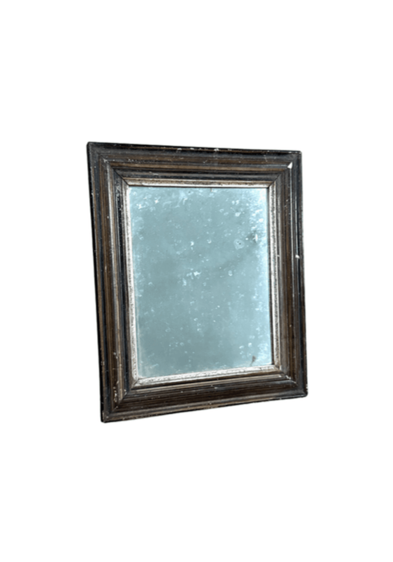 Antique Distressed Wood Frame Mirror