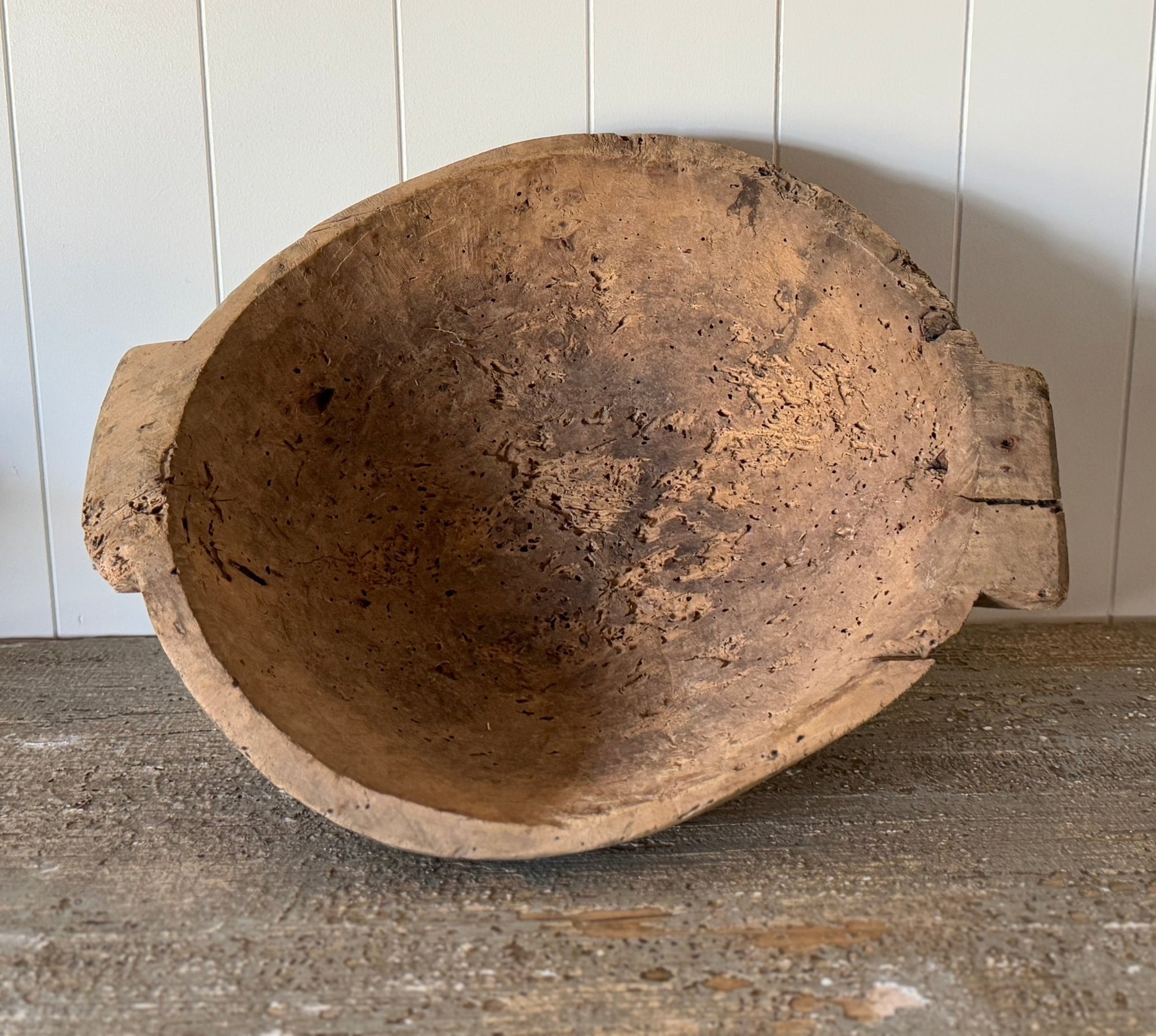 Antique Farmhouse Wood Bowl