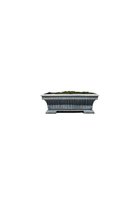 Antique French Blue Zinc Footed Planter