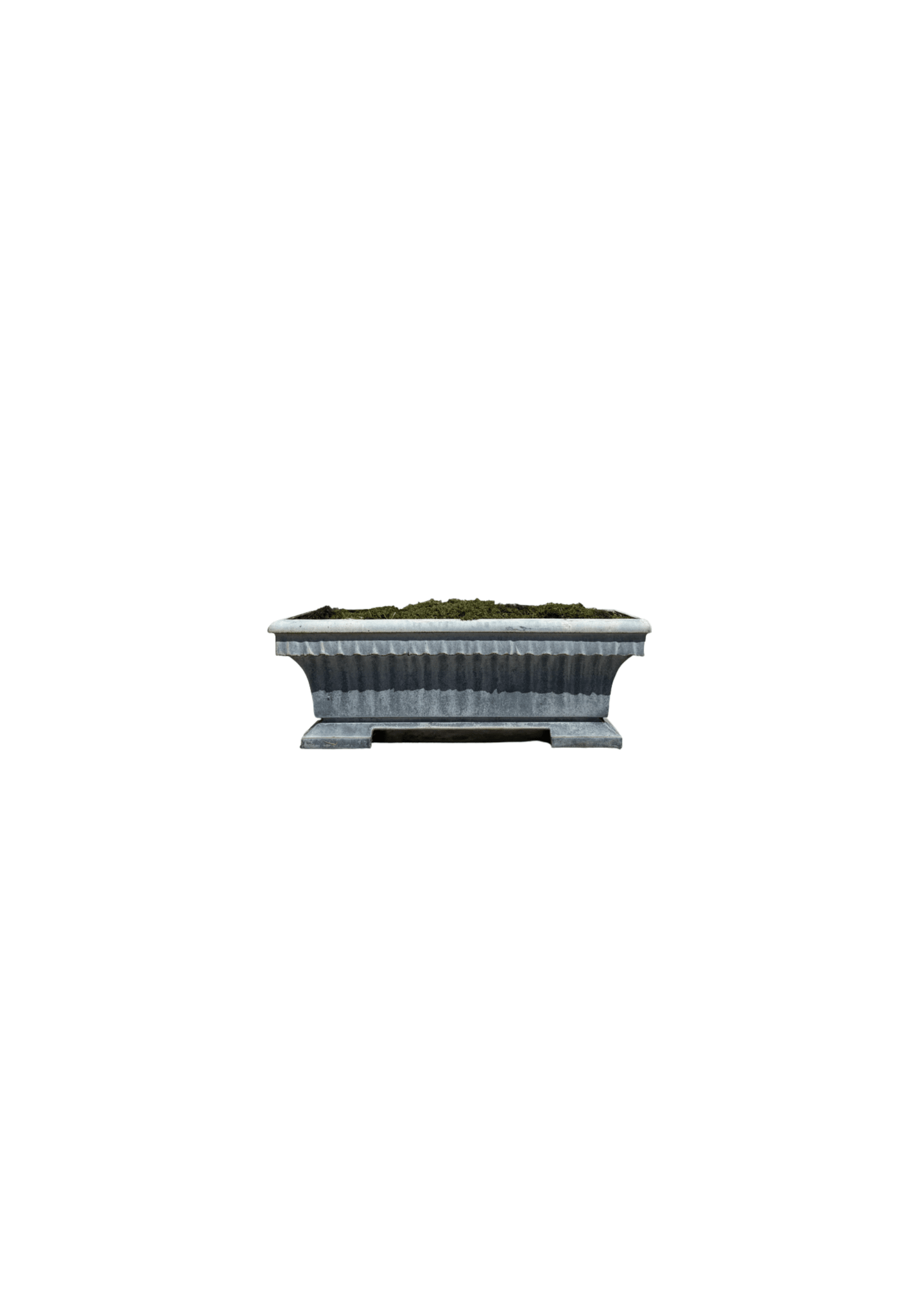 Antique French Blue Zinc Footed Planter