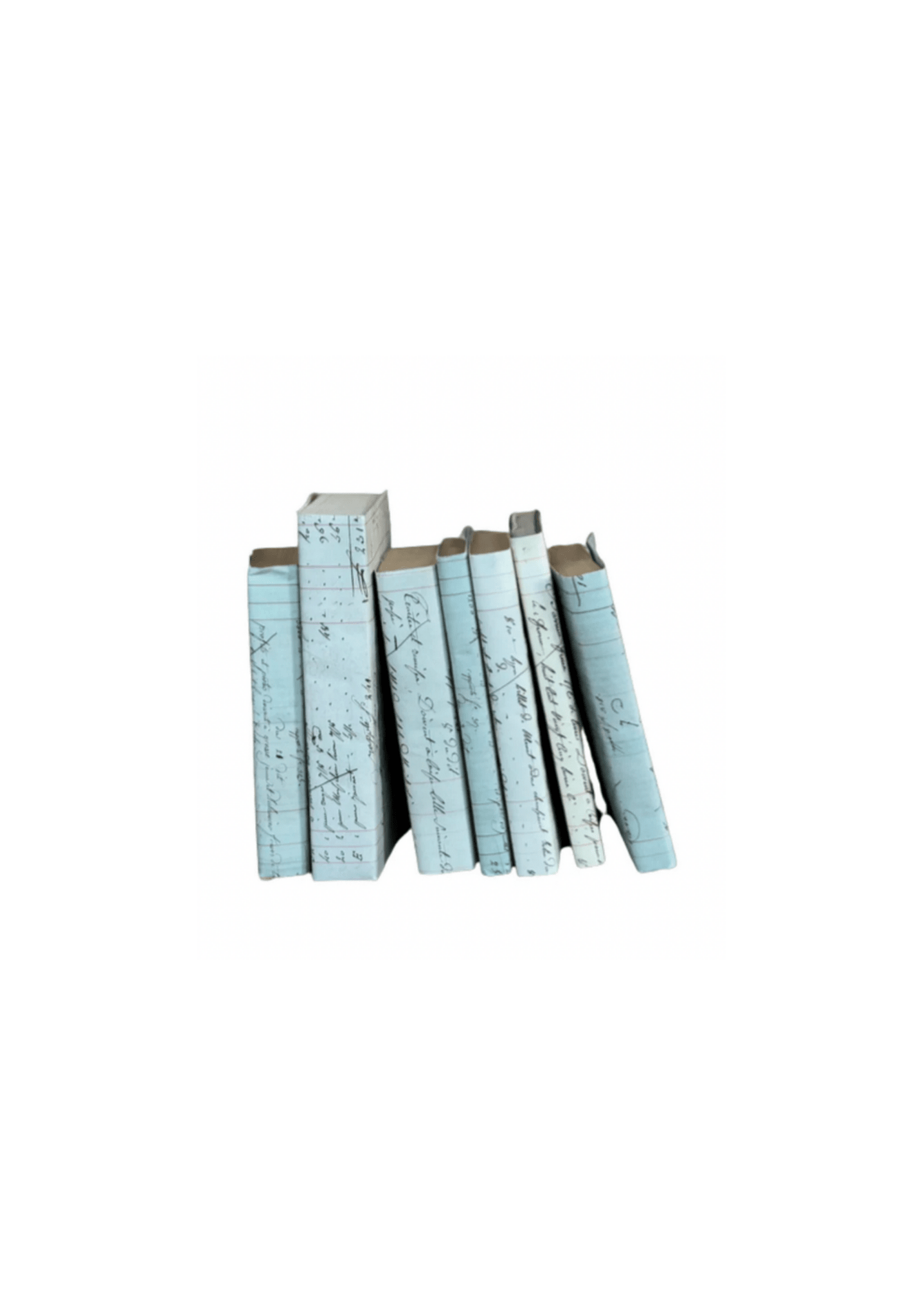 Antique French Ledger Print Book Covers (set of 6)