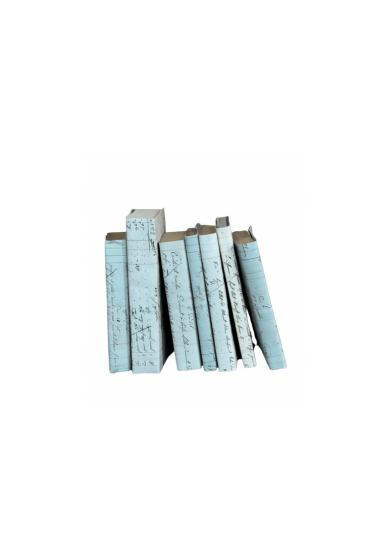 Antique French Ledger Print Book Covers (set of 6)