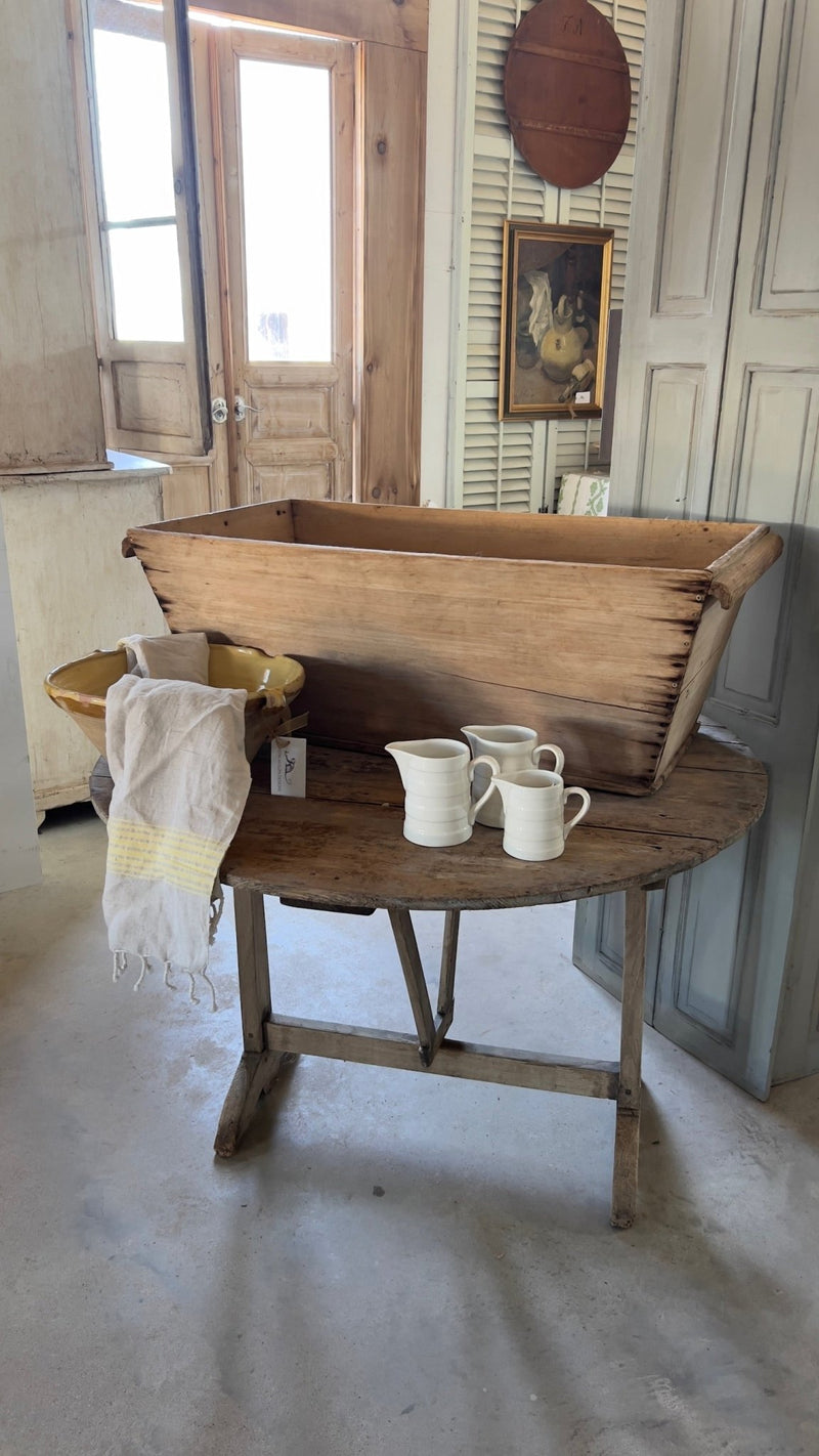 Antique French Vendange Folding Table, V-Shaped Base