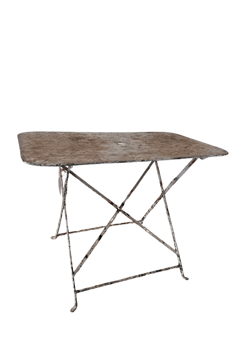 Antique French White Folding Garden Table