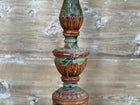 Antique 19th C. Italian Candlestick Lamps with Marbleized Shades, Circa 1860, Pair