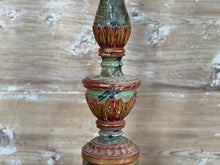 Antique 19th C. Italian Candlestick Lamps with Marbleized Shades, Circa 1860, Pair