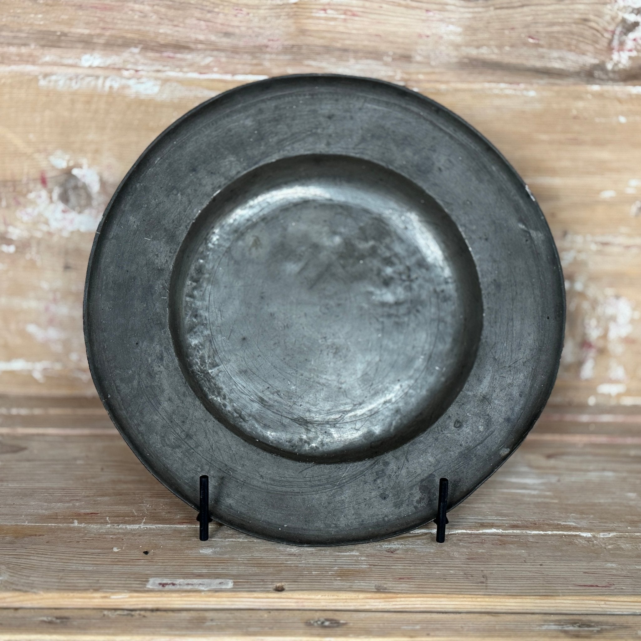 Antique Pewter Charger Plate, Plays de Loire - Small