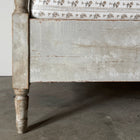 Antique Swedish Daybed with Fluted Apron and Schumacher Fabric 19th C