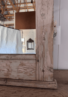 Antique Swedish Grey Trumeau with Reproduction Mirror
