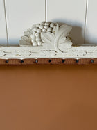 Antique Swedish Settee Updated in Tobacco Leather