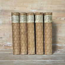 Antique Textile Patterned Books, set of 5