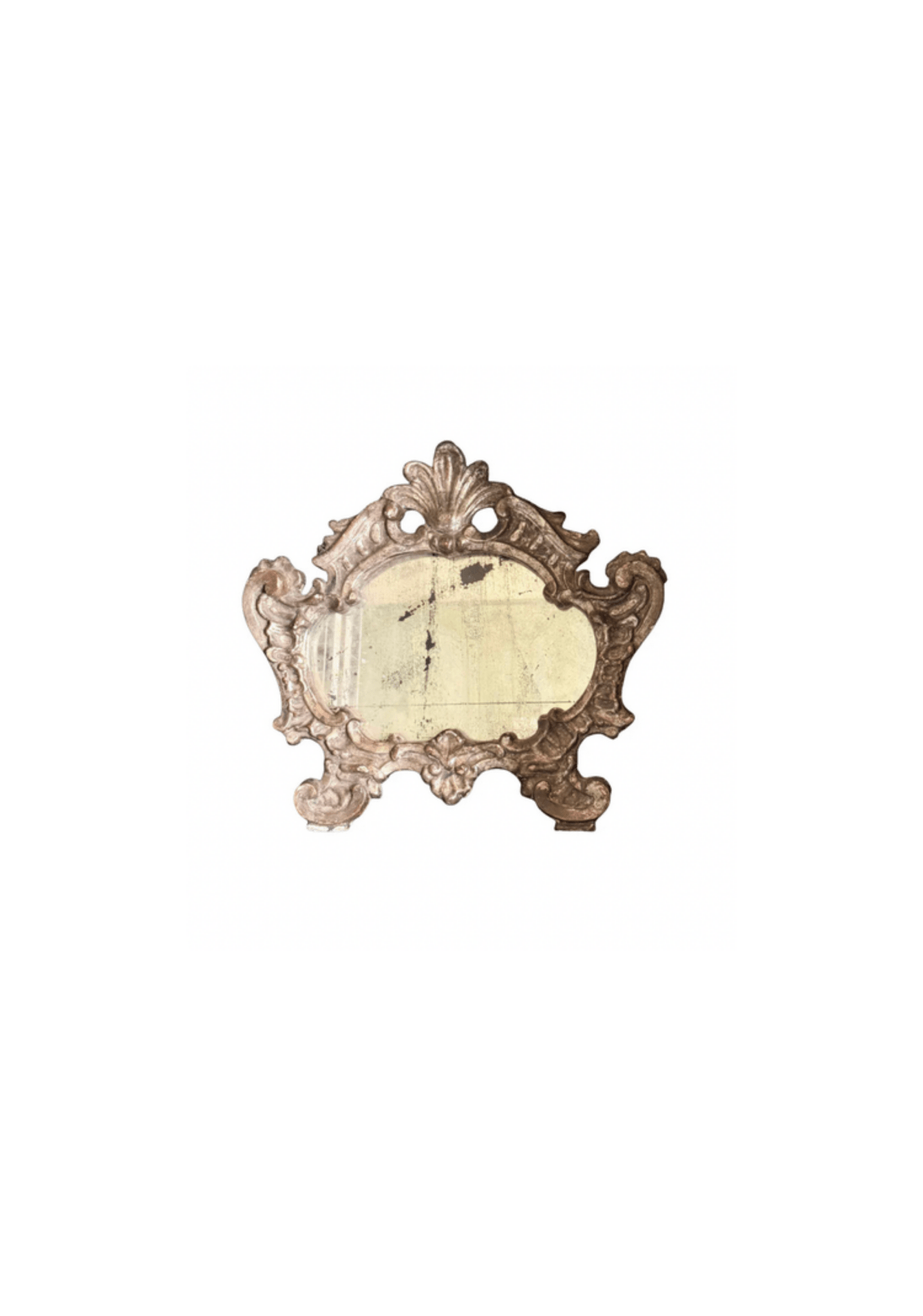 Beautiful 18th C. Silver Gilt Italian Mercury Mirror