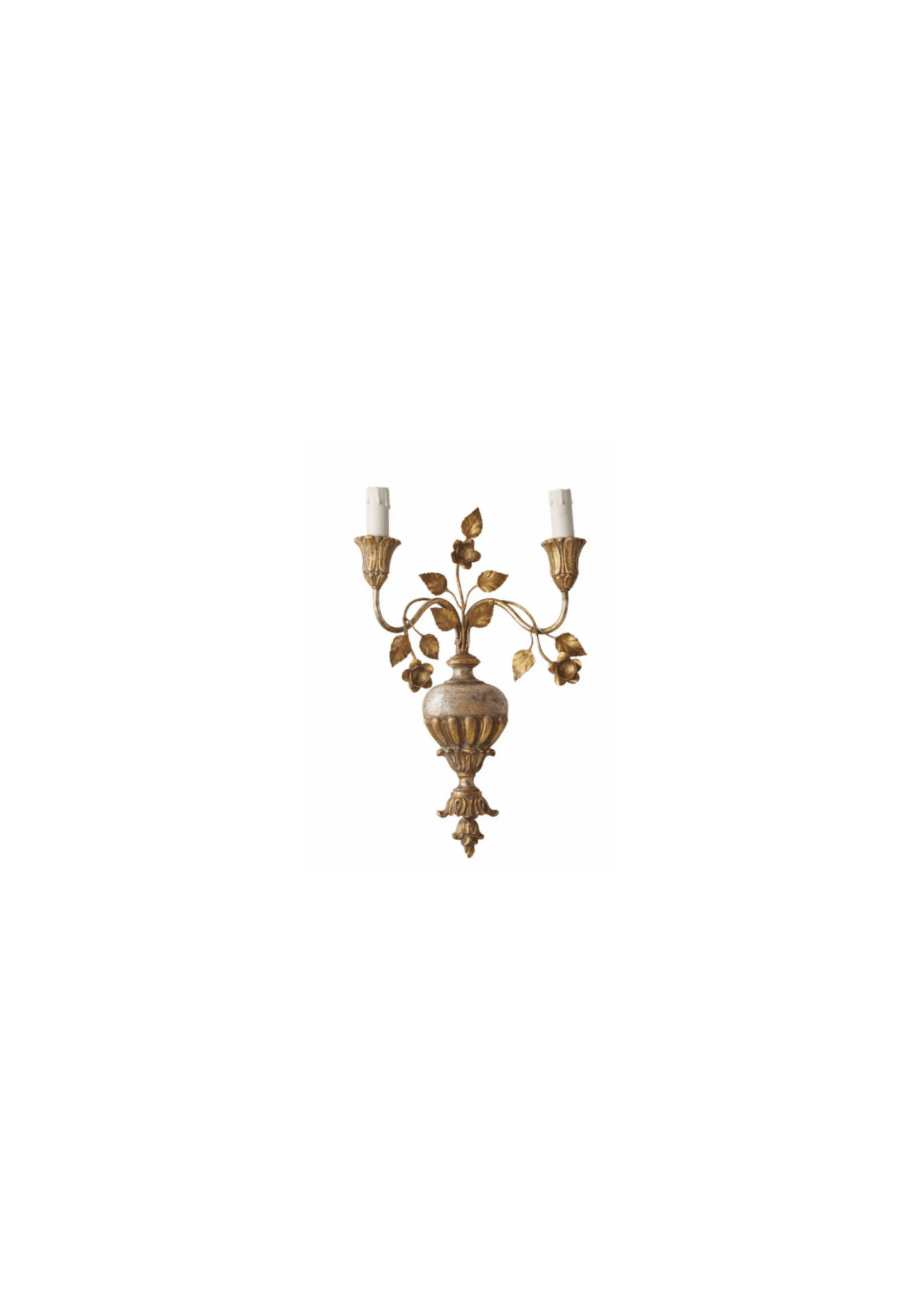 Belgian Charming Antique Gilded Sconce, Single