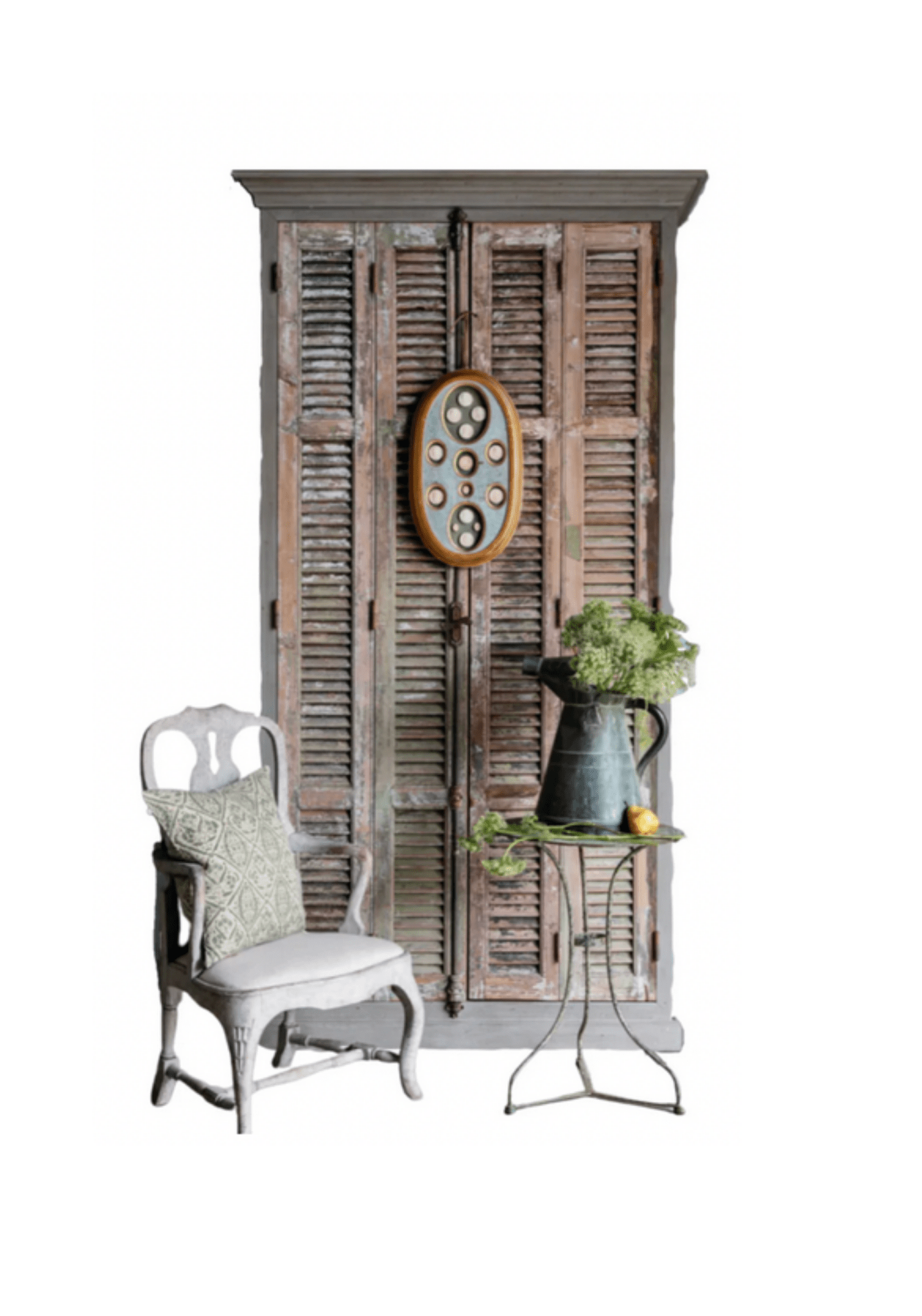Cabinet with Antique French Shutter Doors