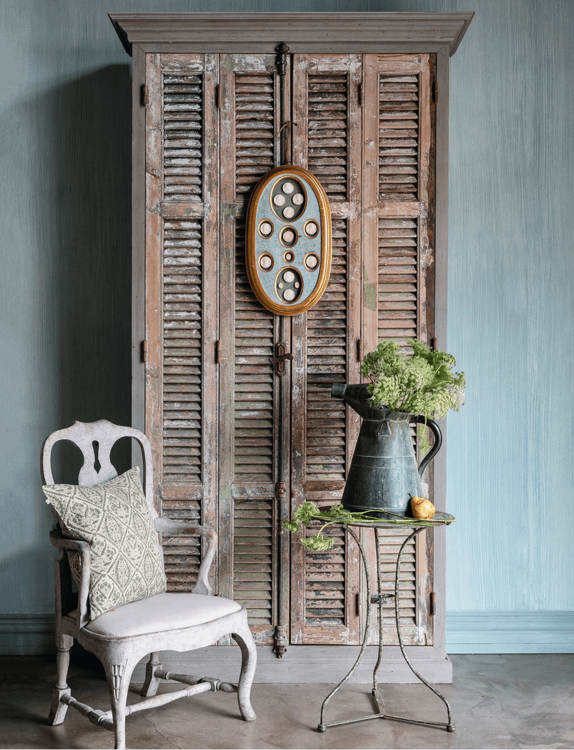 Cabinet with Antique French Shutter Doors