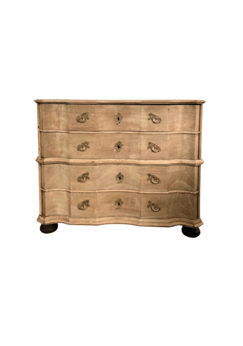 Circa 1800 -1850 Danish Bleached Oak Commode